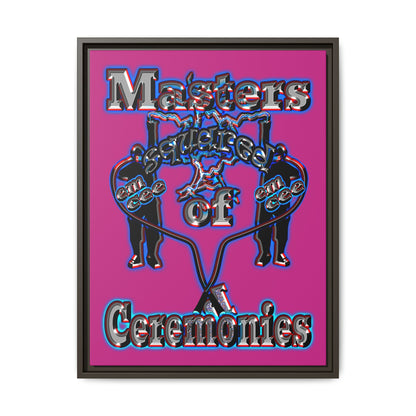 em cee squared - framed canvas art (pink)