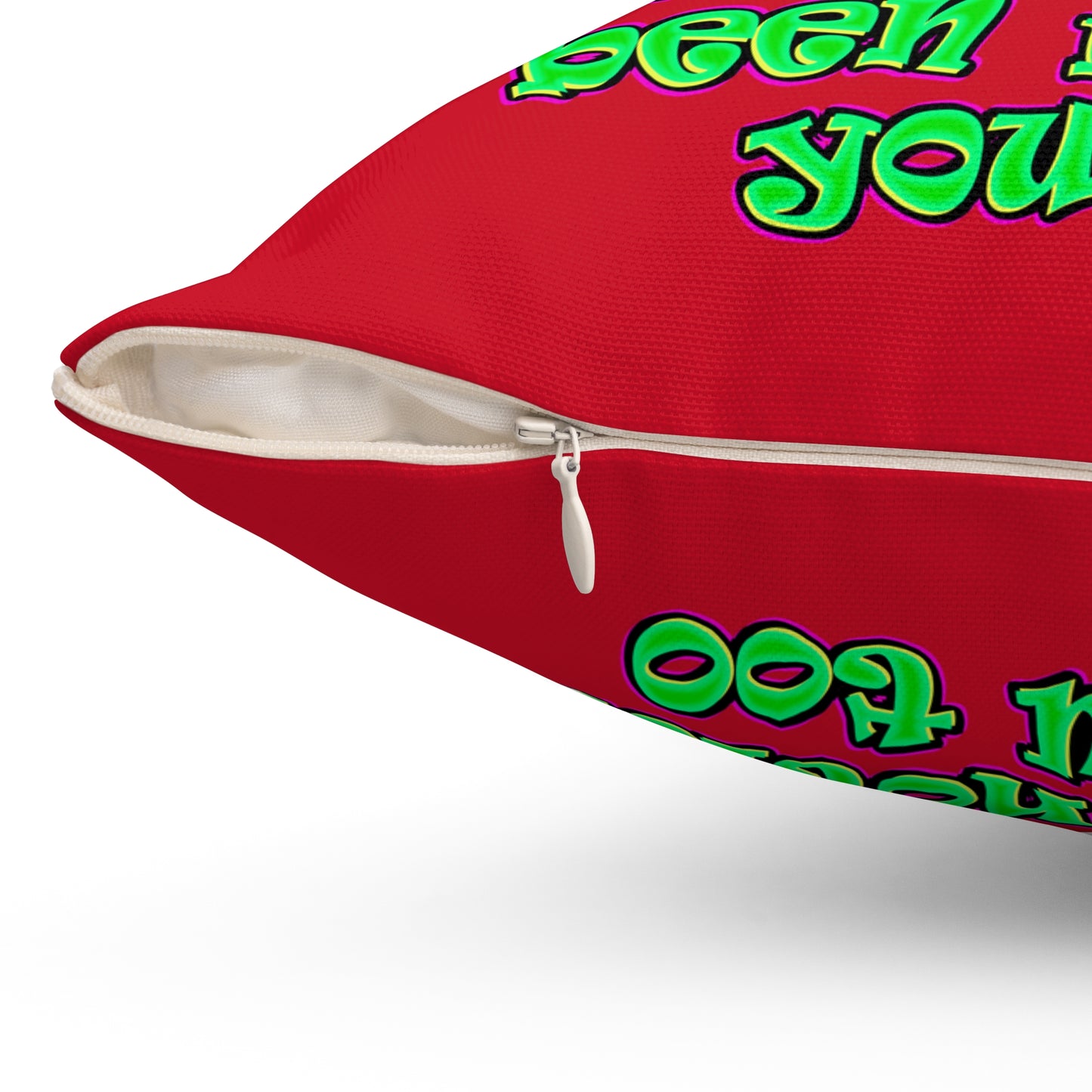 noticed you noticing - Spun Polyester Square Pillow - (dark red)