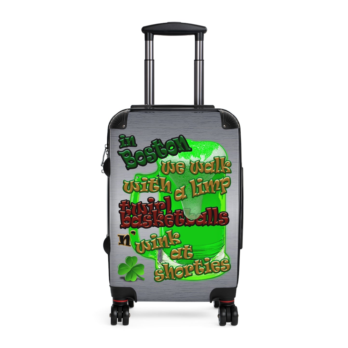 celtics logo - Suitcase (brushed nickel)