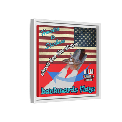 shoot for the stars - framed canvas art (red)