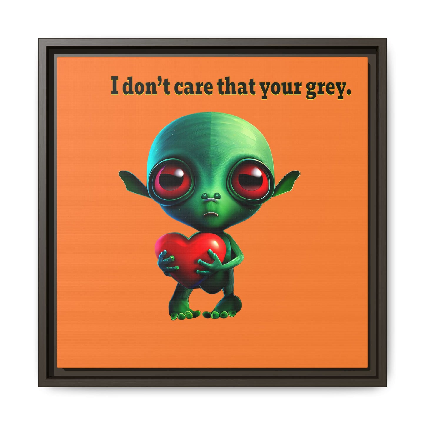 I don't care that your grey - framed canvas art (crusta)