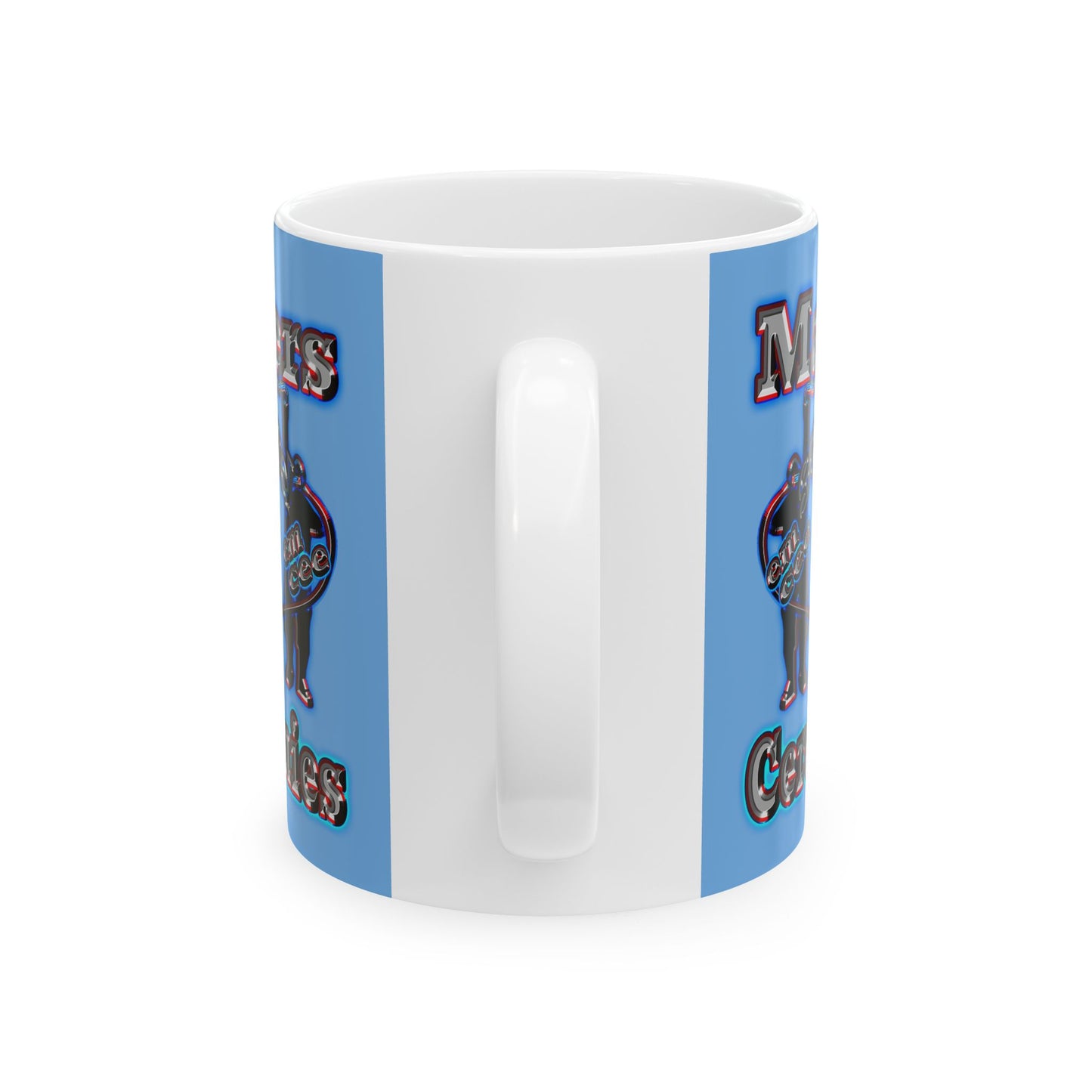 em cee squared - White Mug (light blue)