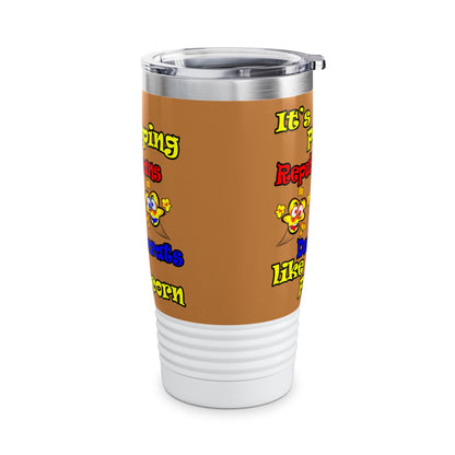 popping like popcorn - Ringneck Tumbler, 20oz (light brown)