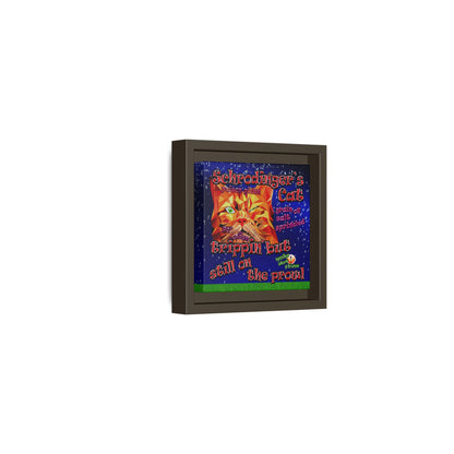 schrodinger's cat - framed canvas art ('snoops' background)