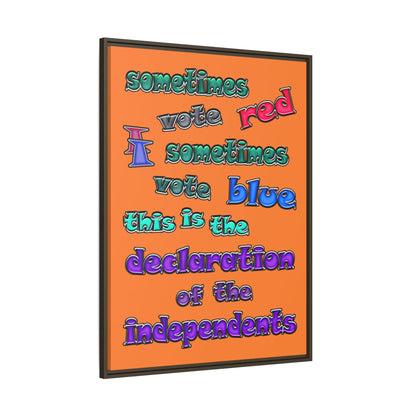 declaration of the independents - framed canvas art (crusta)
