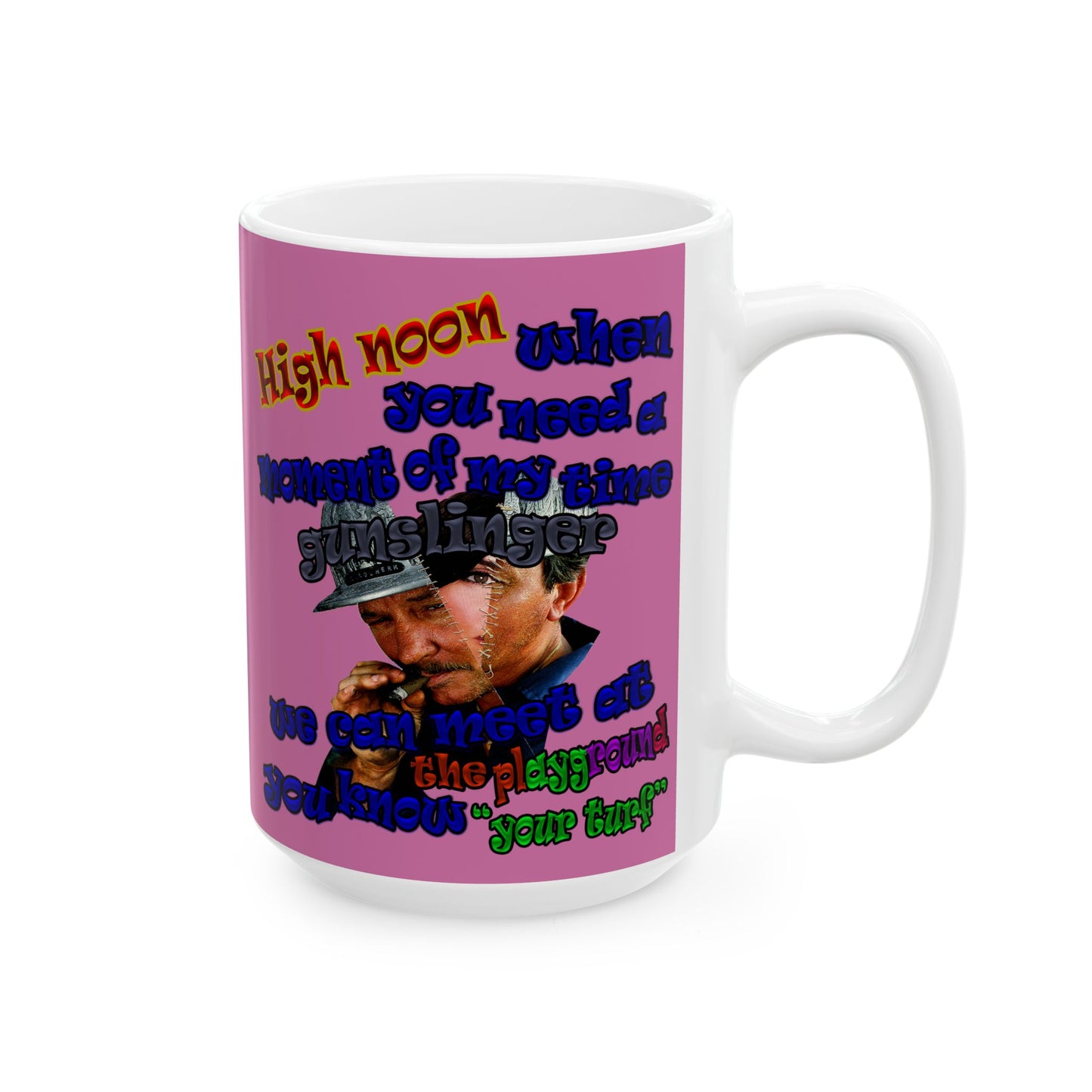 high noon - White Mug (light pink)