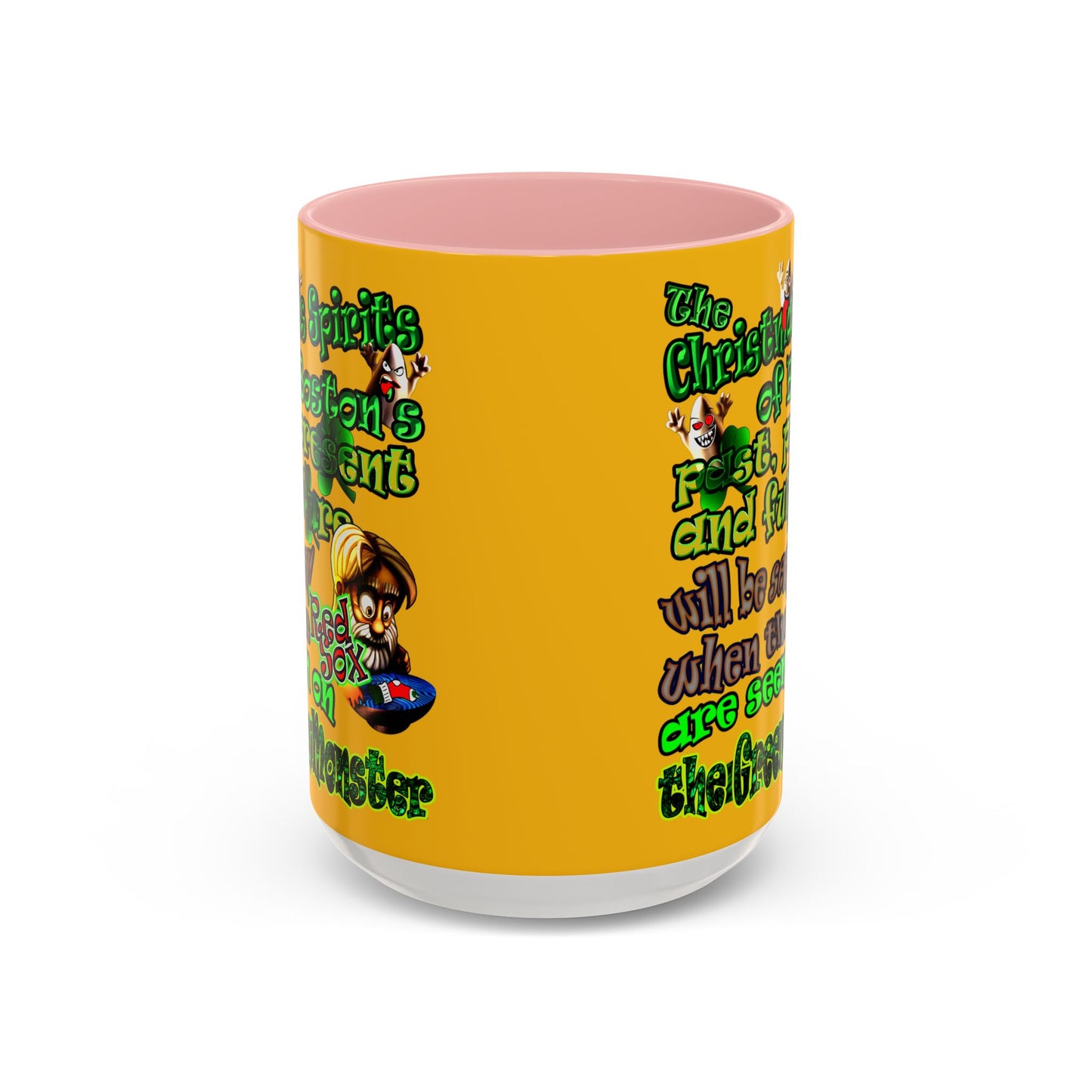 christmas spirits of boston - Accent Mug (yellow)