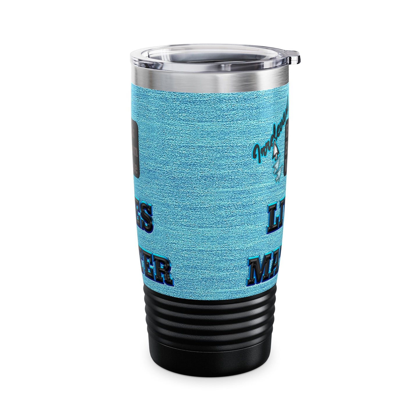 irrelevant - Ringneck Tumbler, 20oz (faded blue)