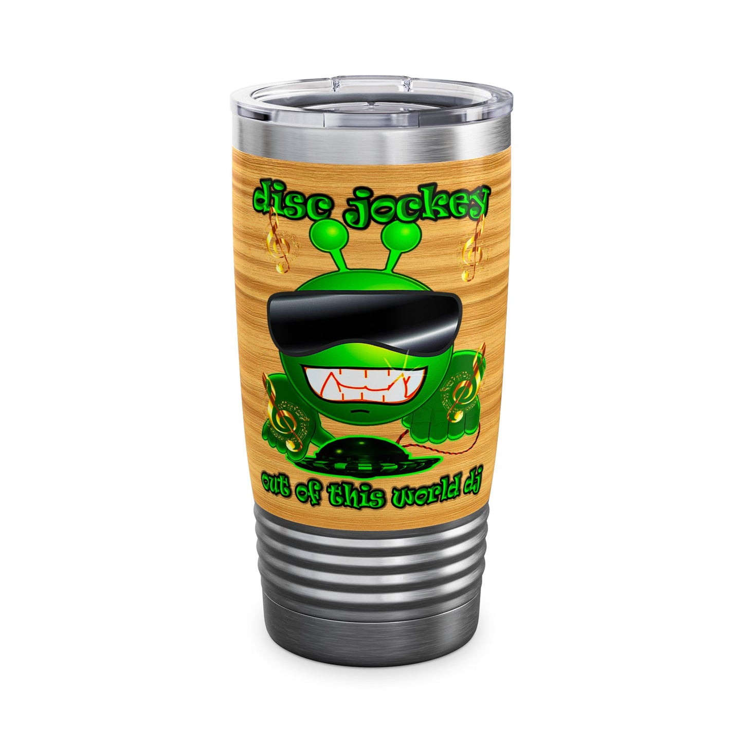 disc jockey - Ringneck Tumbler, 20oz (butterscotch wood finish)