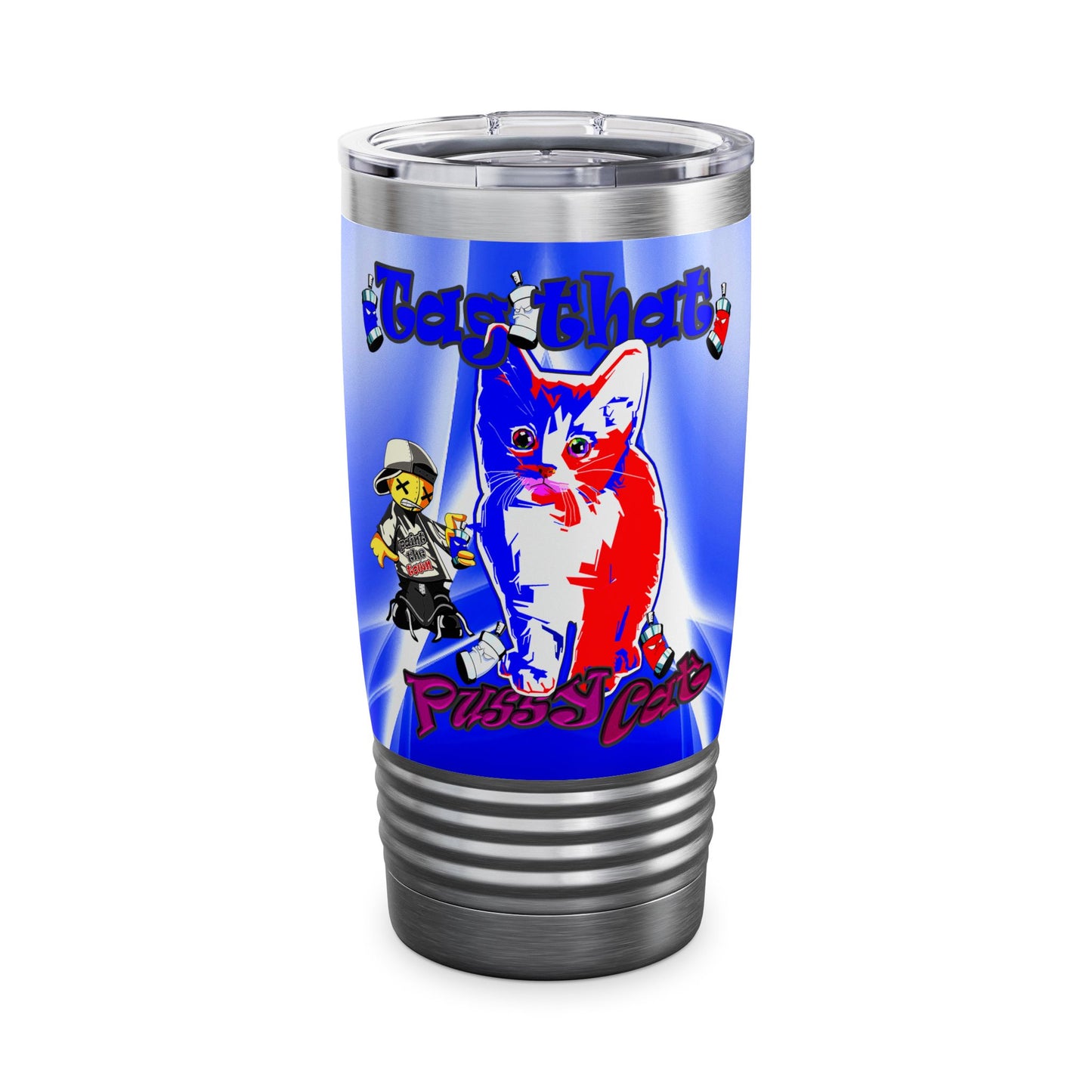 tag that - Ringneck Tumbler, 20oz (blue-white wave)
