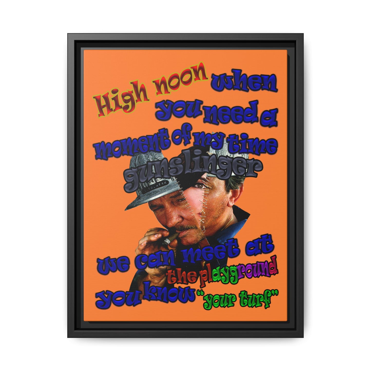high noon - framed canvas art (crusta)