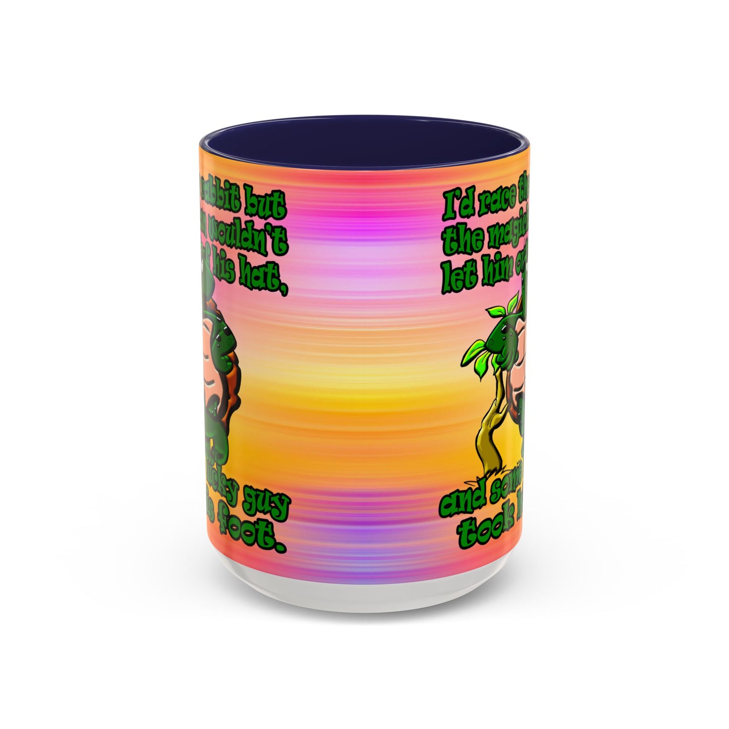 turtle race - Accent Mug (color blur)