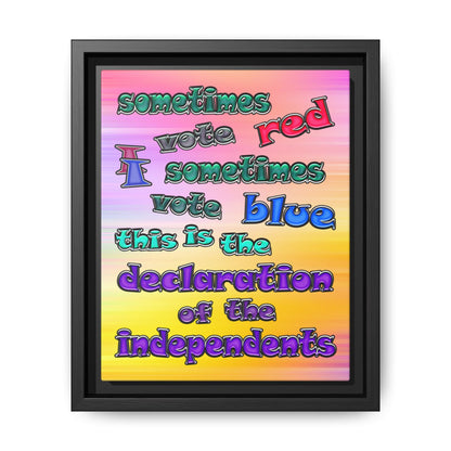 declaration of the independents - framed canvas art (color blur)