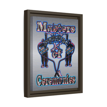 em cee squared - framed canvas art (brushed nickel)