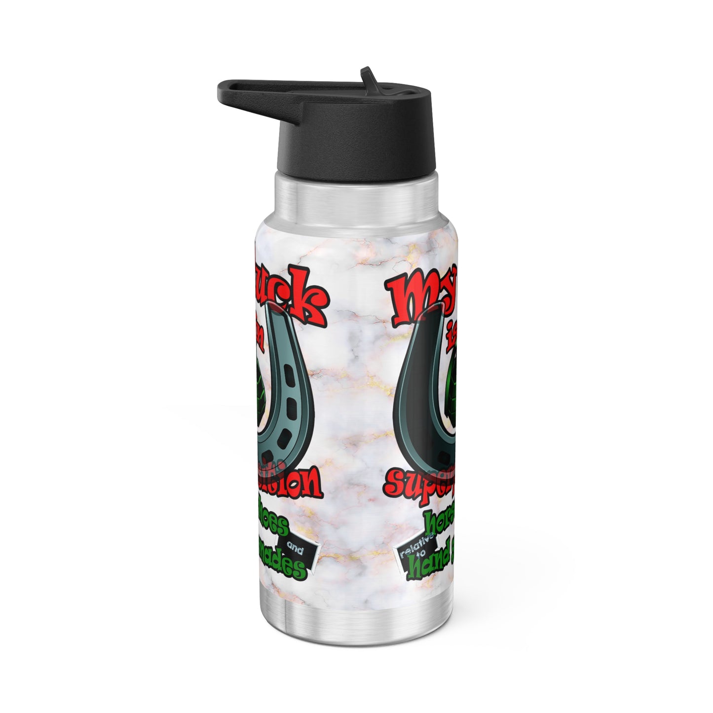 my luck - Gator Tumbler, 32oz  (white marble)