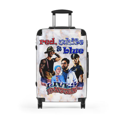 rw&b lives matter - Suitcase (white marble)