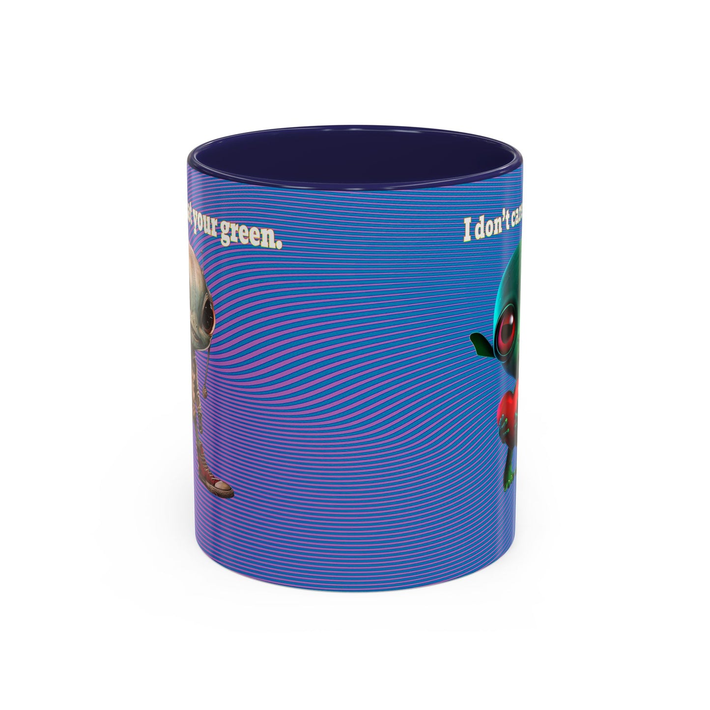 I don't care that your grey - Accent Mug (light blue-purple wave)