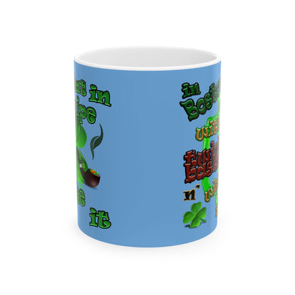 celtics logo - White Mug (light blue)