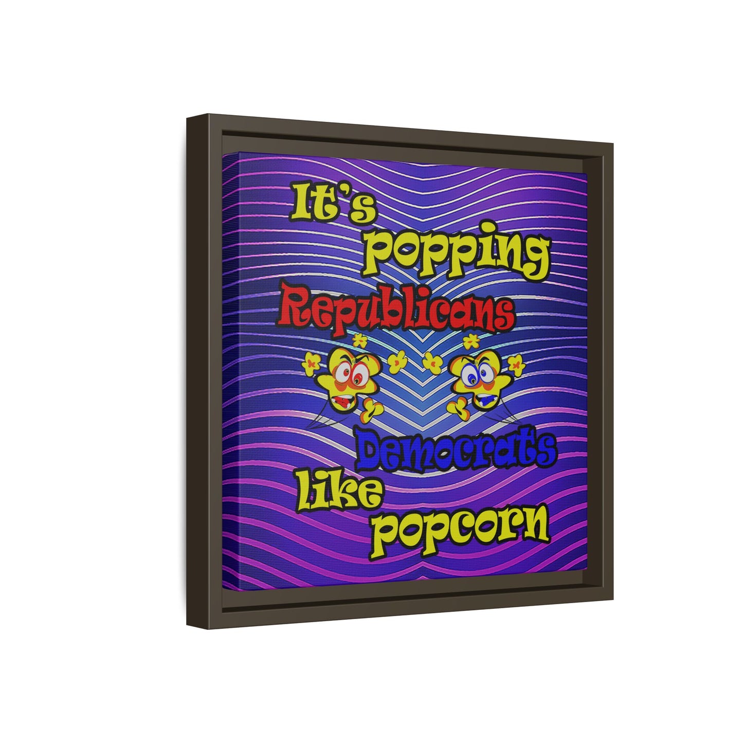 popping like popcorn - framed canvas art (purple wave)