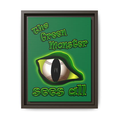 green monster - framed canvas art (dark green)