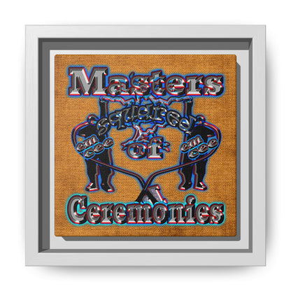 em cee squared - framed canvas art (brown papyrus)