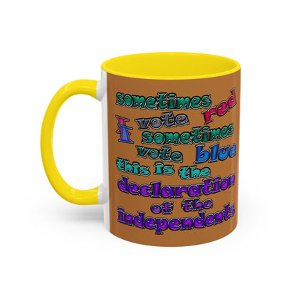declaration of the independents - Accent Mug (light brown)
