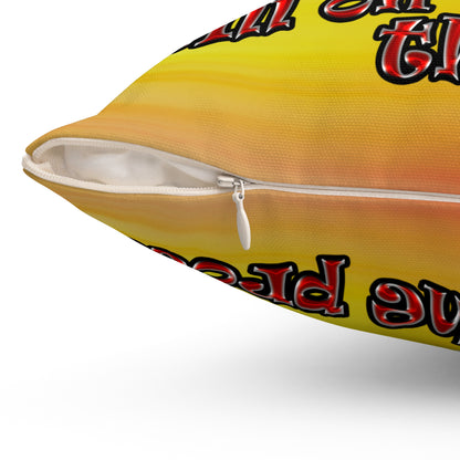 schrodinger's cat - Spun Polyester Square Pillow - (color blur)