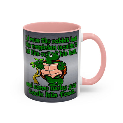 turtle race - Accent Mug (brushed nickel)