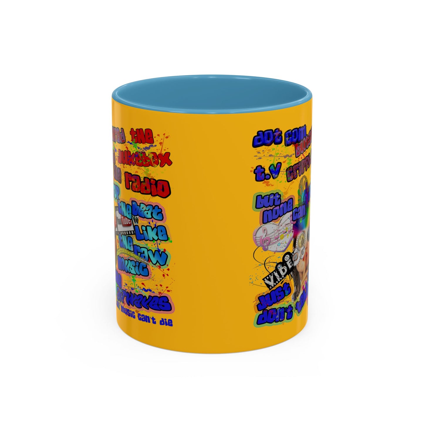 drop the beat - Accent Mug (yellow)