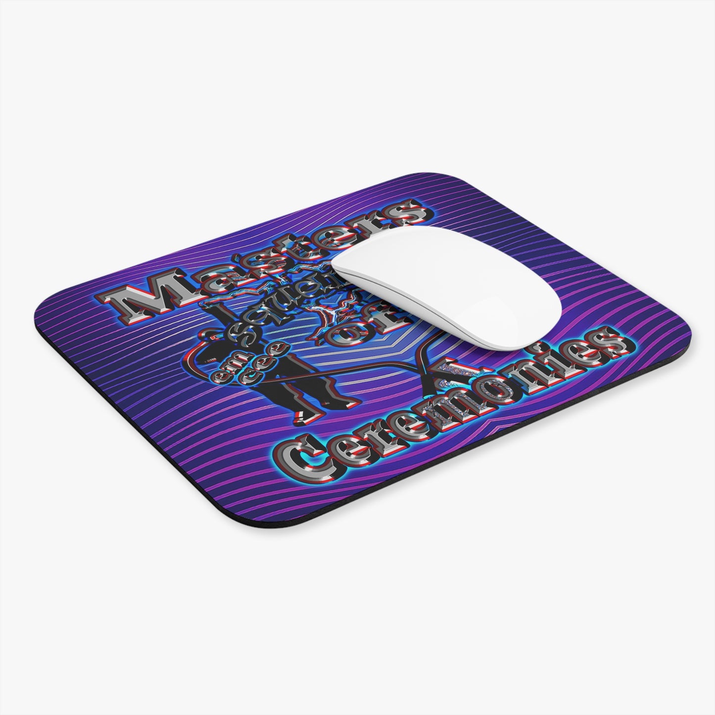 em cee squared - Mouse Pad (Rectangle) (purple wave)