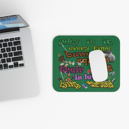 the bum's shit - Mouse Pad (Rectangle) (dark green)