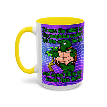 turtle race - Accent Mug (purple wave)