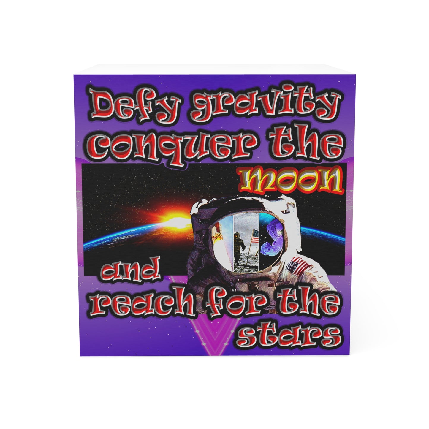 defy conquer reach - note cube (purple-pink wave)