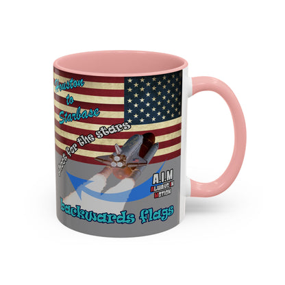 shoot for the stars - Accent Mug (grey)