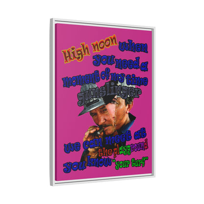 high noon - framed canvas art (pink)
