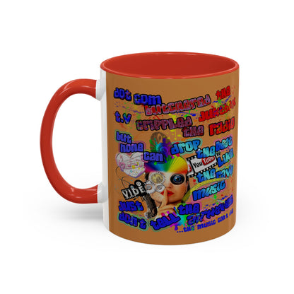 drop the beat - Accent Mug (light brown)