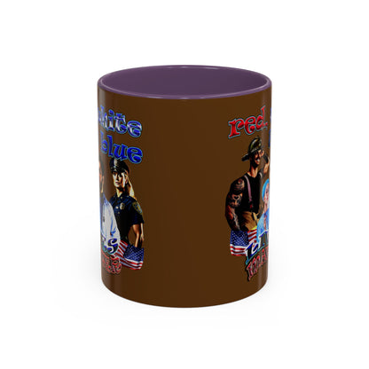 rw&b lives matter - Accent Mug (brown)