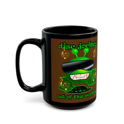 disc jockey - Black Mug (brown)