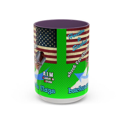 shoot for the stars - Accent Mug (logo green)