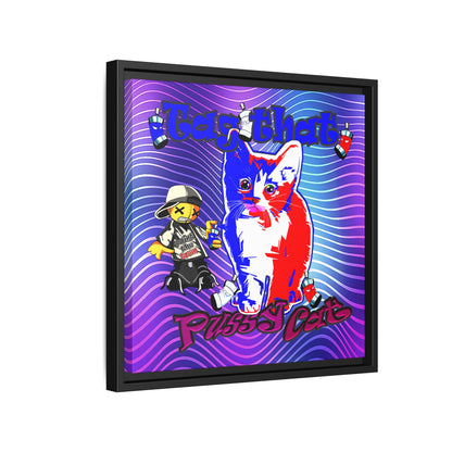 tag that - framed canvas art (purple wave)
