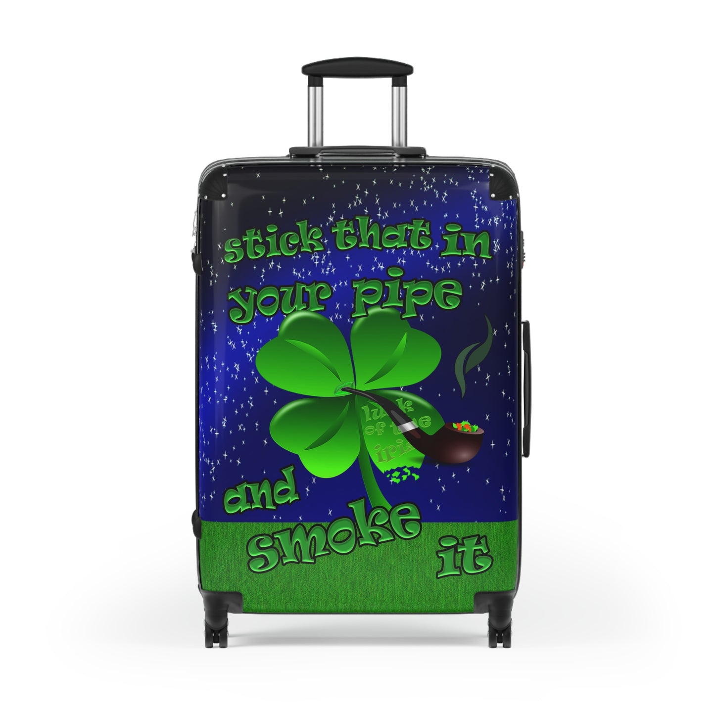 stick that in your pipe and smoke it - Suitcase ('snoops' background)