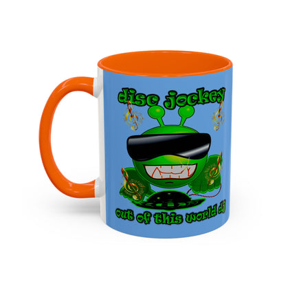 disc jockey - Accent Mug (light blue)