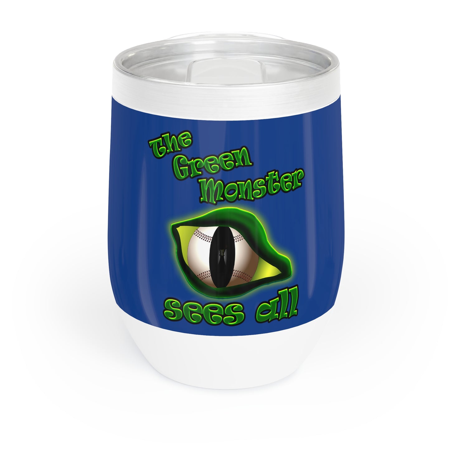 green monster - Chill Wine Tumbler (dark blue)