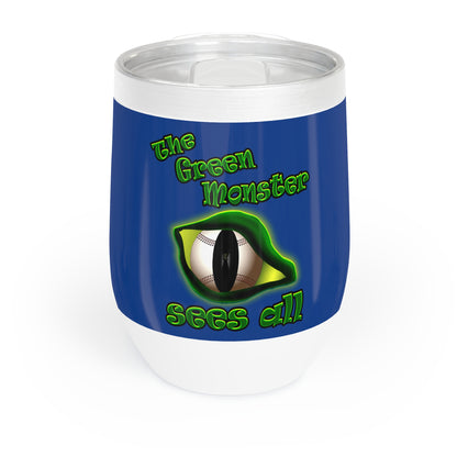 green monster - Chill Wine Tumbler (dark blue)