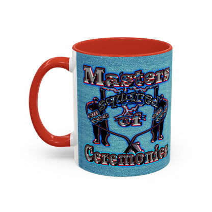 em cee squared - Accent Mug (faded dark blue)