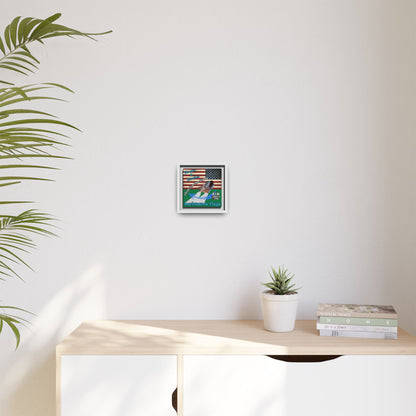 shoot for the stars - framed canvas art (dark green)
