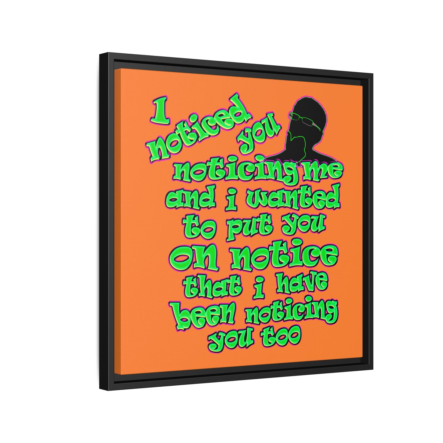 noticed you noticing - framed canvas art (crusta)