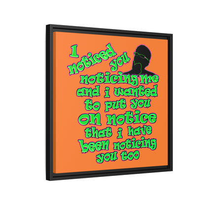 noticed you noticing - framed canvas art (crusta)