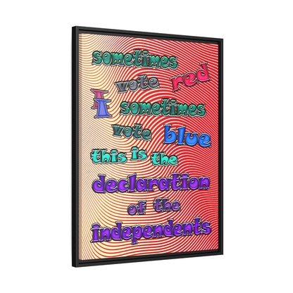 declaration of the independents - framed canvas art (yellow-orange wave)