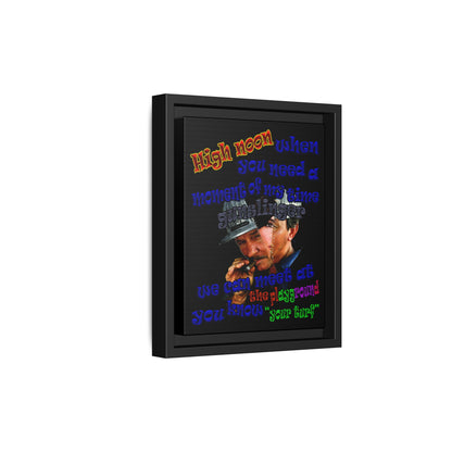 high noon - framed canvas art (black)